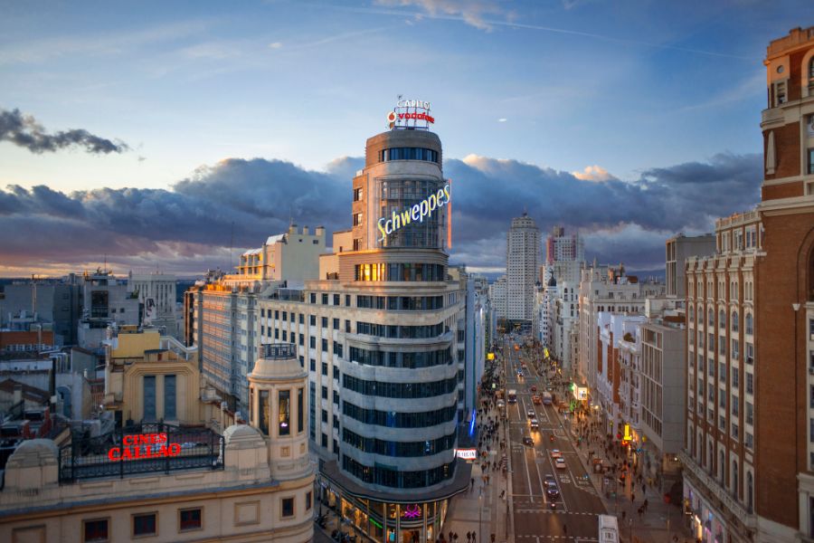 vista aérea ciudad de Madrid